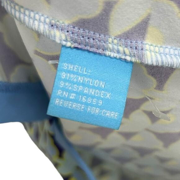 J. McLaughlin Navy & Light Blue Floral Print Catalina Cloth Tunic Top Small - Picture 3 of 4